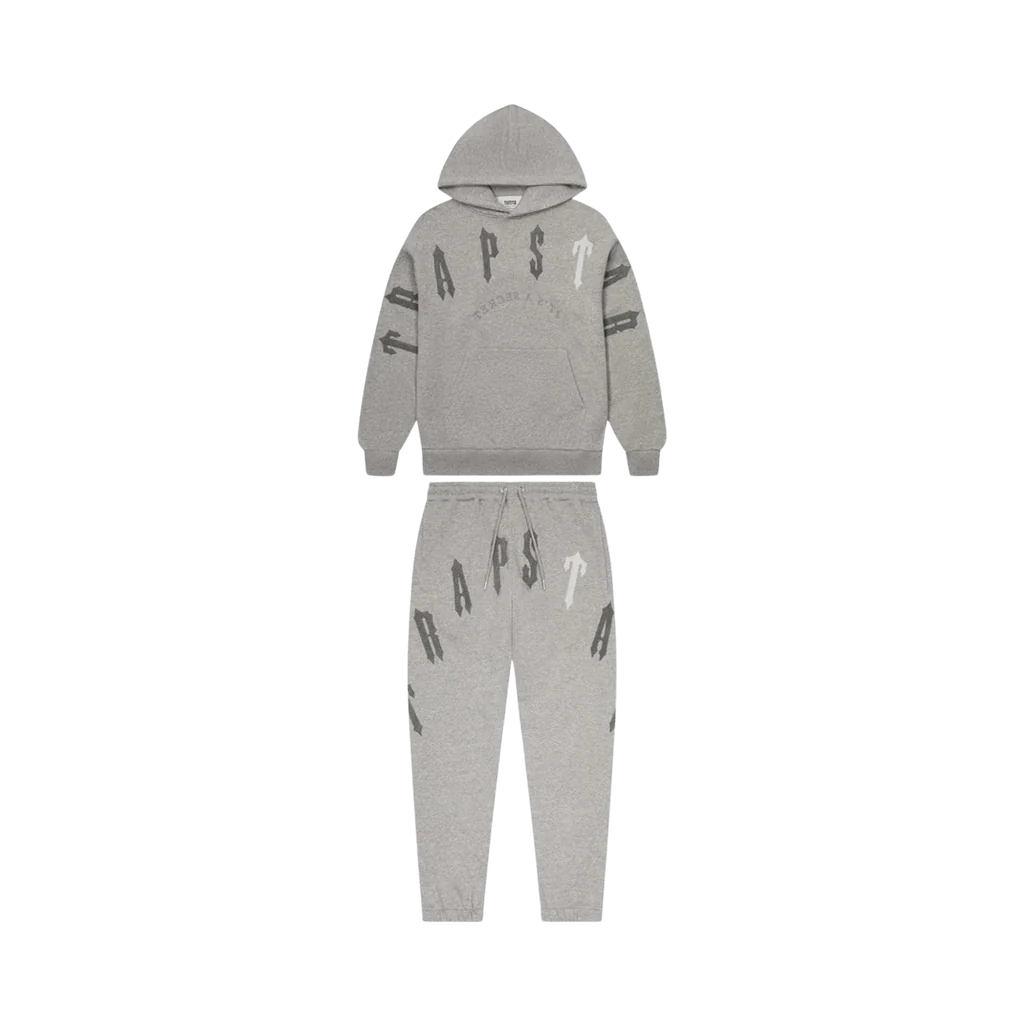 Trapstar Irongate Arch Chenille 2.0 Hooded Tracksuit - Grey