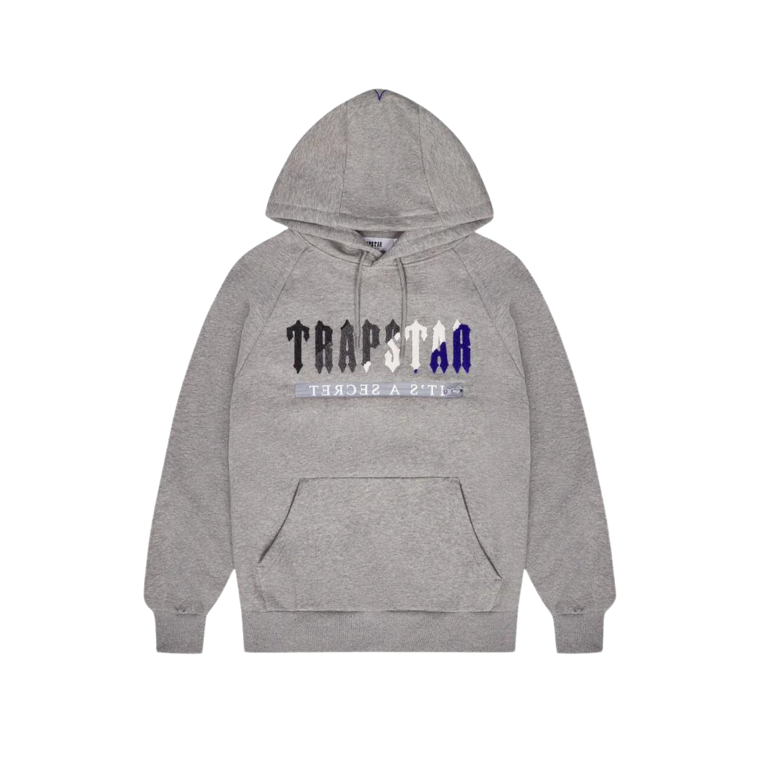 Trapstar Chenille Decoded 2.0 Hooded Tracksuit - Grey / Blue