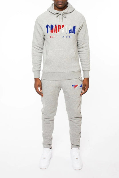 Trapstar Chenille Decoded Hooded Tracksuit - Grey Revolution Edition