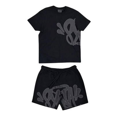 Syna T-shirt & Shorts Logo Set - Black