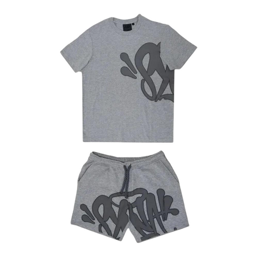 Syna T-shirt & Shorts Logo Set - Grey