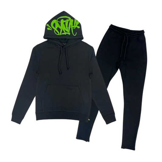 Syna Logo Tracksuit - Black / Green