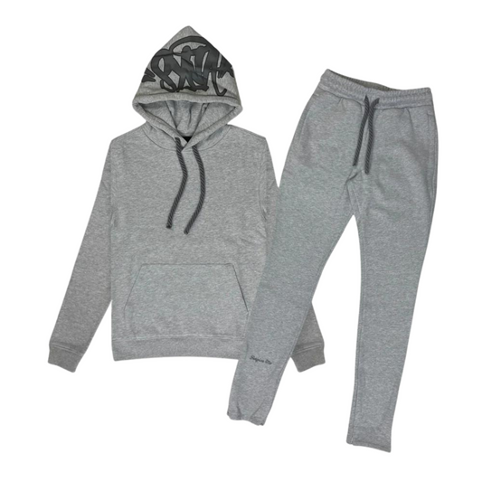 Syna Logo Tracksuit - Grey / Black