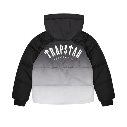 Trapstar Irongate Hooded Puffer AW23 Jacket - Black Gradient