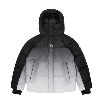 Trapstar Irongate Hooded Puffer AW23 Jacket - Black Gradient