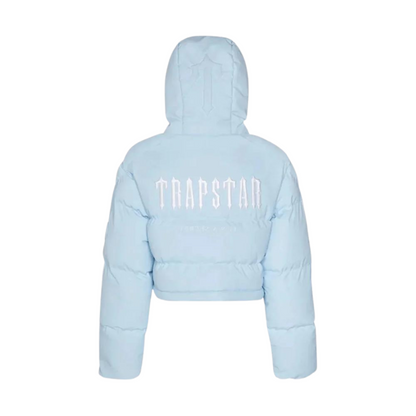 Trapstar Women's Decoded Hooded Puffer 2.0 Jacket - Ice Blue