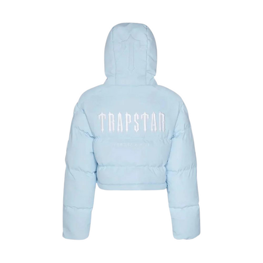 Trapstar Women's Decoded Hooded Puffer 2.0 Jacket - Ice Blue