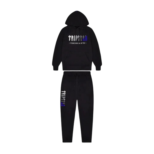 Trapstar Chenille Decoded 2.0 Hooded Tracksuit - Black/Blue