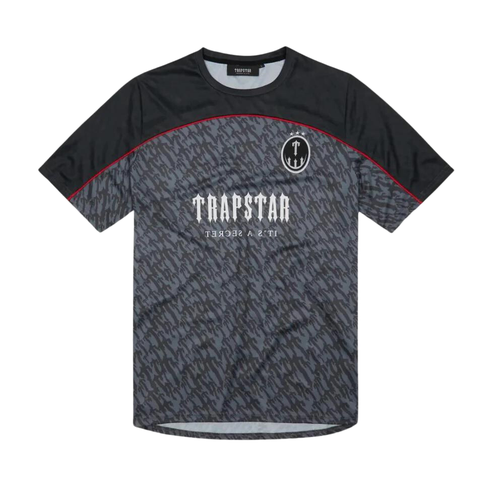 Trapstar T Monogram Football Jersey - Grey/Red