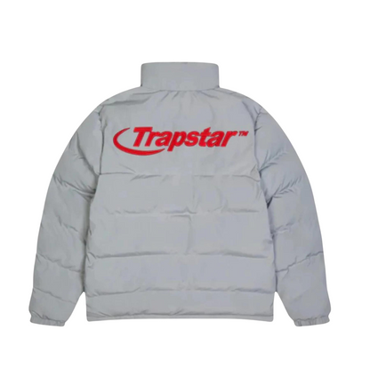 Trapstar Hyperdrive Bomber Jacket - Light Grey/Red