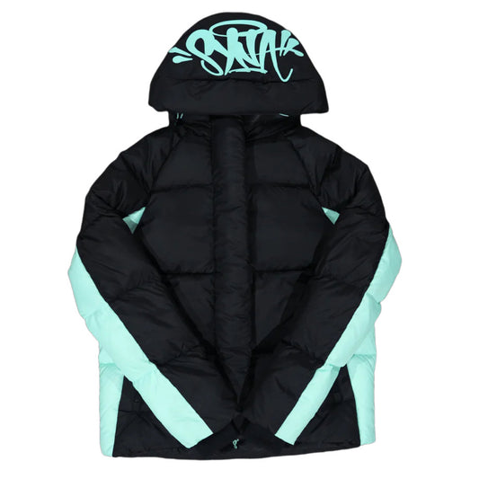 Syna Down Puffer Jacket - Black/Teal