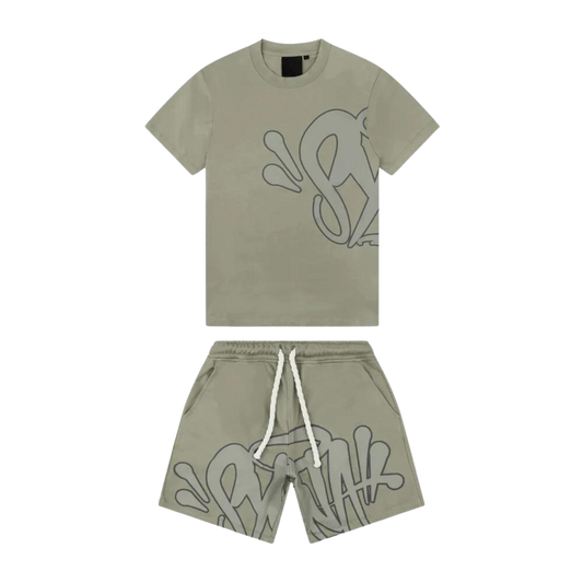 Syna T-Shirt & Shorts Logo Set – Green