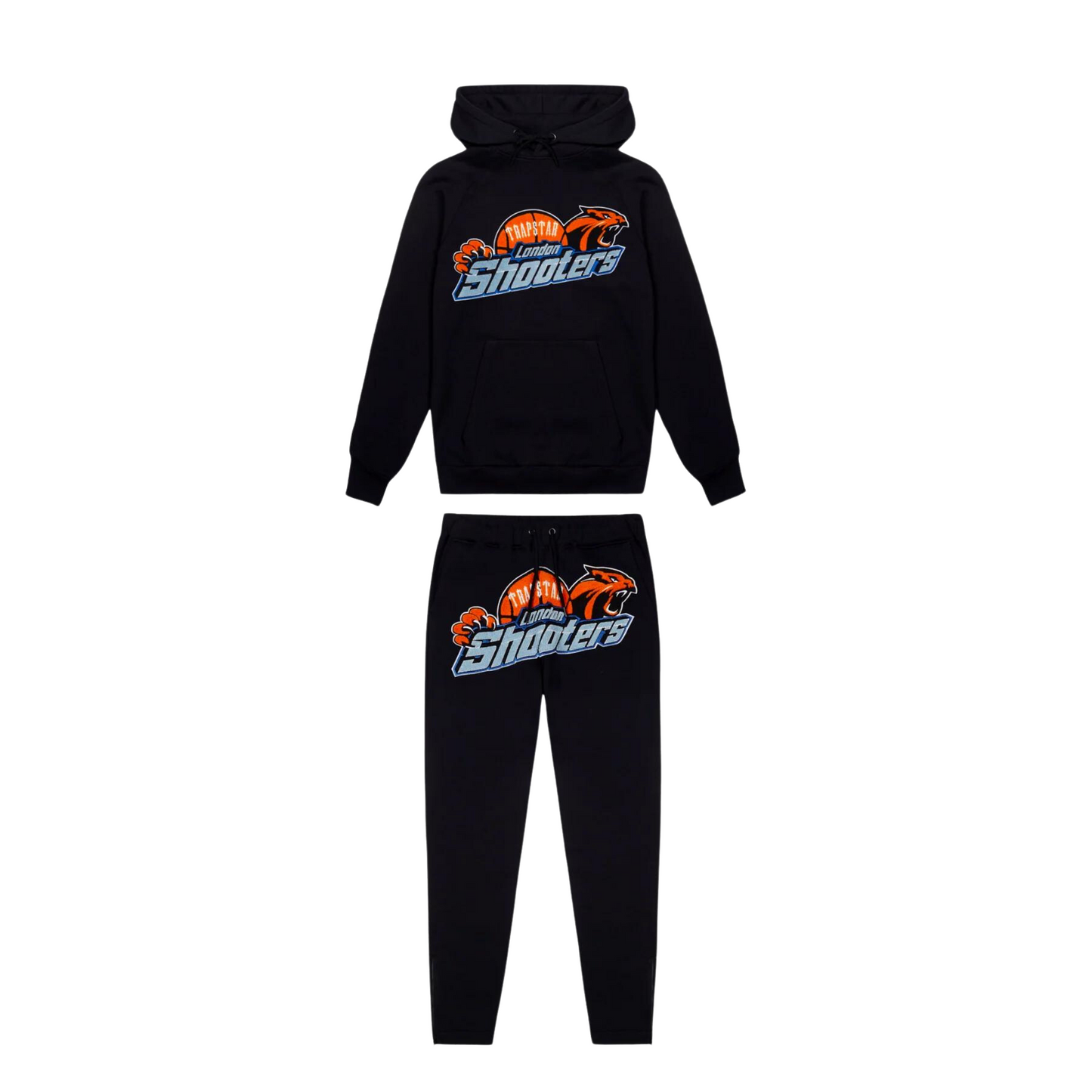 Trapstar Shooters Hooded Tracksuit - Black/Orange