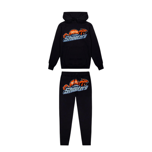 Trapstar Shooters Hooded Tracksuit - Black/Orange