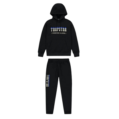 Trapstar Chenille Decoded 2.0 Hooded Tracksuit - Black Ice Edition