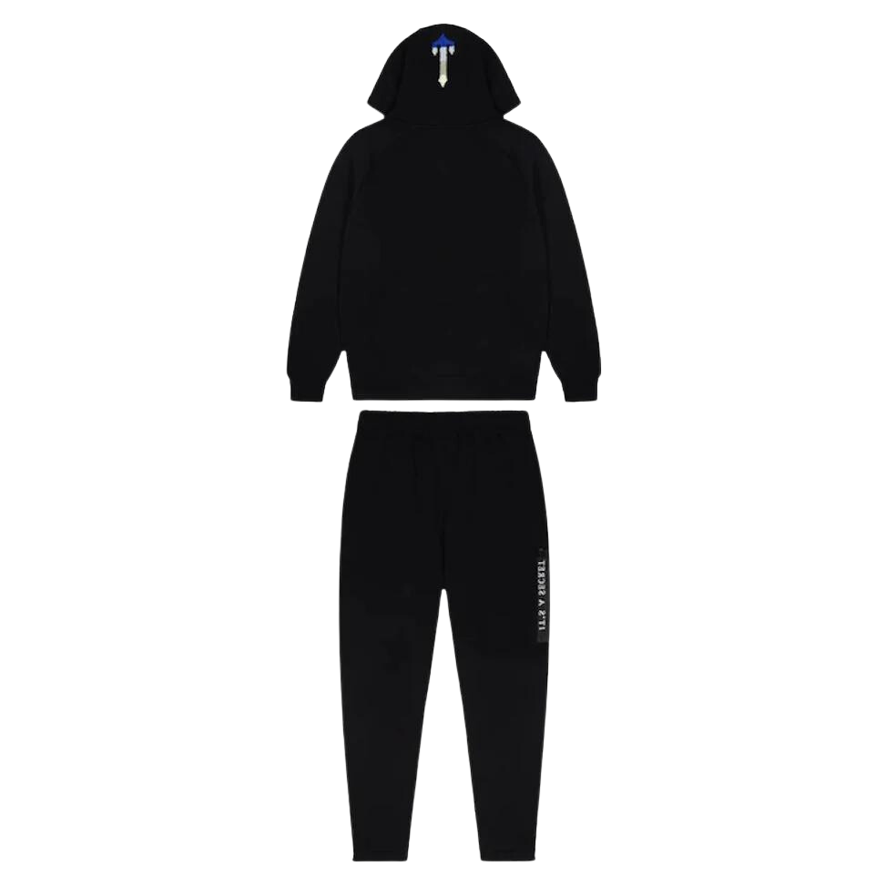 Trapstar Chenille Decoded 2.0 Hooded Tracksuit - Black Ice Edition