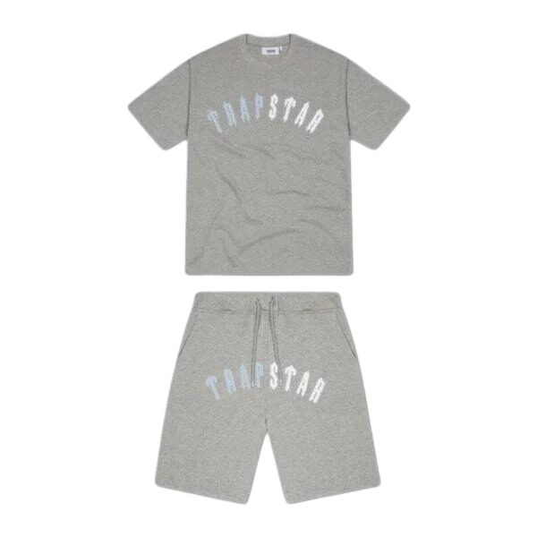 Trapstar Irongate Arch Chenille Shorts Set - Grey Ice Edition