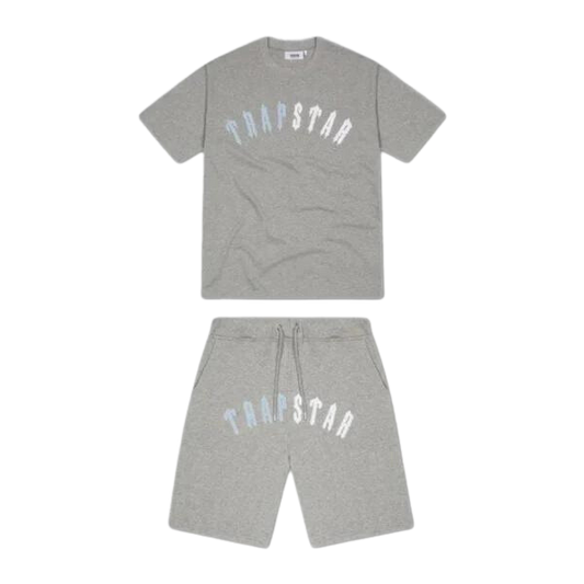 Trapstar Irongate Arch Chenille Shorts Set - Grey Ice Edition