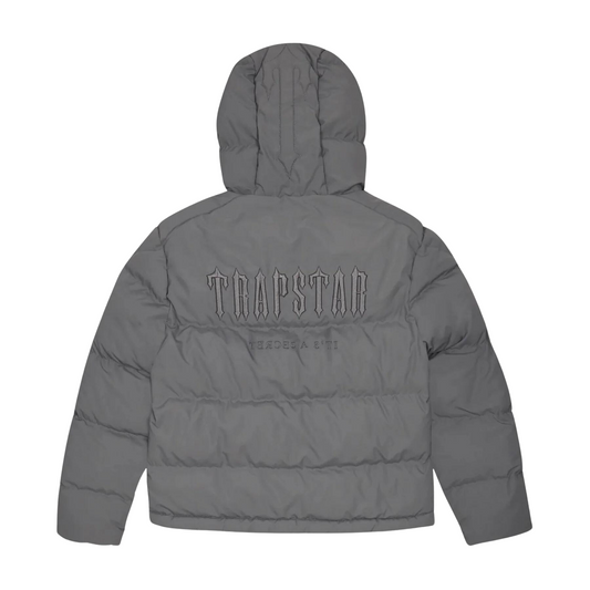 Trapstar Decoded Hooded Puffer 2.0 Jacket - Smoke Grey