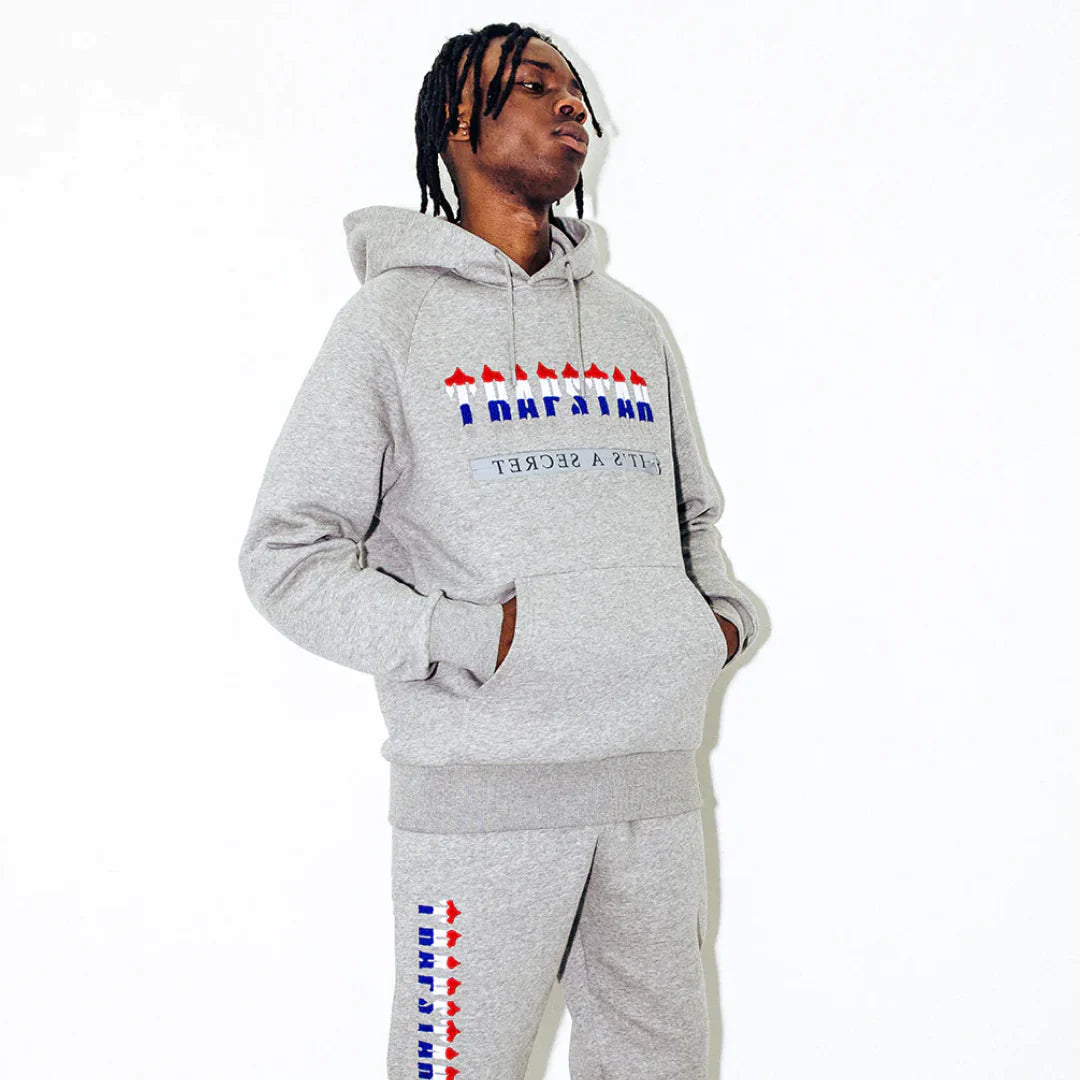 Trapstar Chenille Decoded 2.0 Hooded Tracksuit - Grey Revoultion Edition