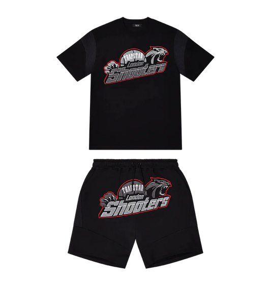 Trapstar Shooters Short Set - Black/Red