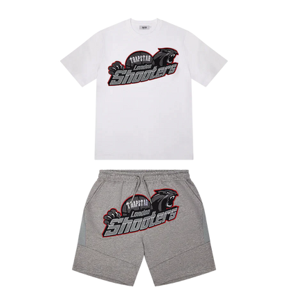 Trapstar Shooters Short Set - White/Grey/Red