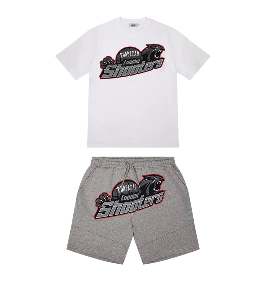 Trapstar Shooters Short Set - White/Grey/Red