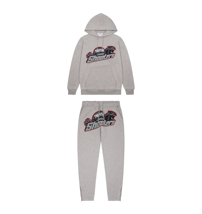 Trapstar Shooters Tracksuit - Grey/Red