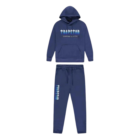 Trapstar Chenille Decoded 2.0 Hooded Tracksuit - Navy Ice Flavours