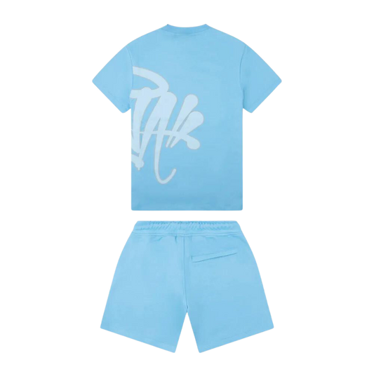 Syna T-shirt & Shorts Logo Set – Blue