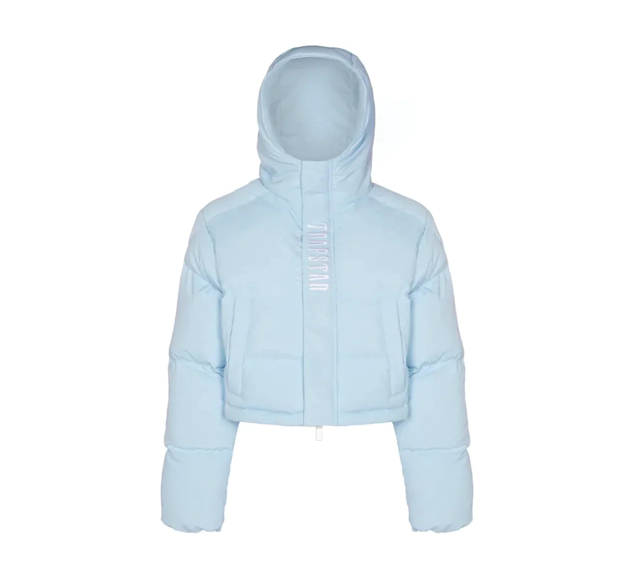 Trapstar Women's Decoded Hooded Puffer 2.0 Jacket - Ice Blue