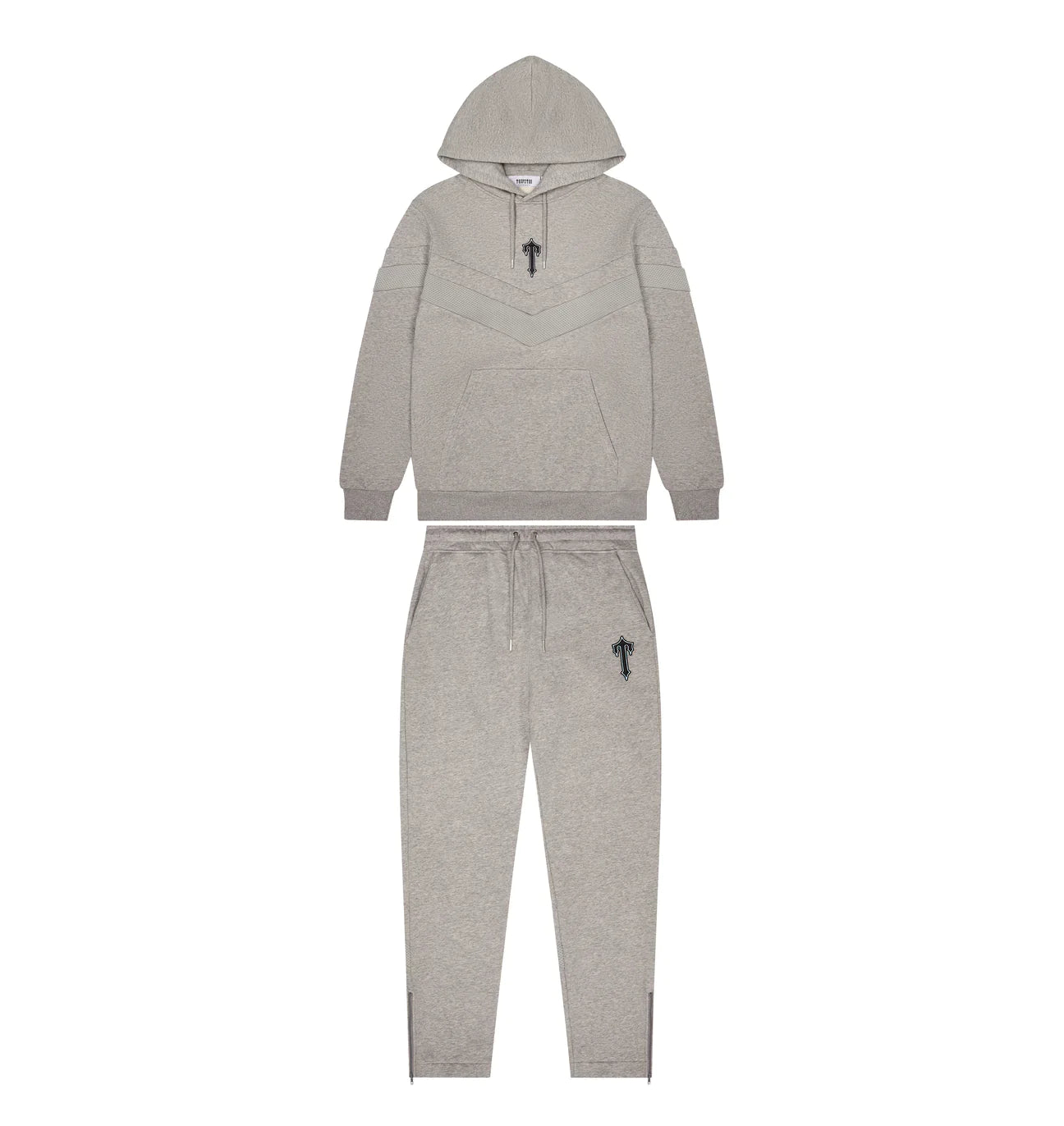 Trapstar V Stripe Hoodie Tracksuit - Grey/Cashmere Blue – Dripima