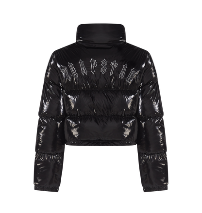 Trapstar Women's Irongate Hooded Jacket - Shiny Black