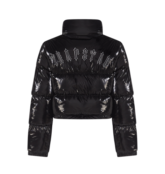 Trapstar Women's Irongate Hooded Jacket - Shiny Black