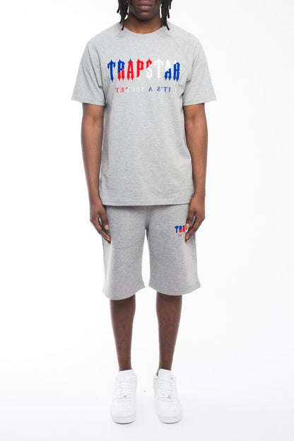 Trapstar Chenille Decoded Short Set - Grey Revolution Edition