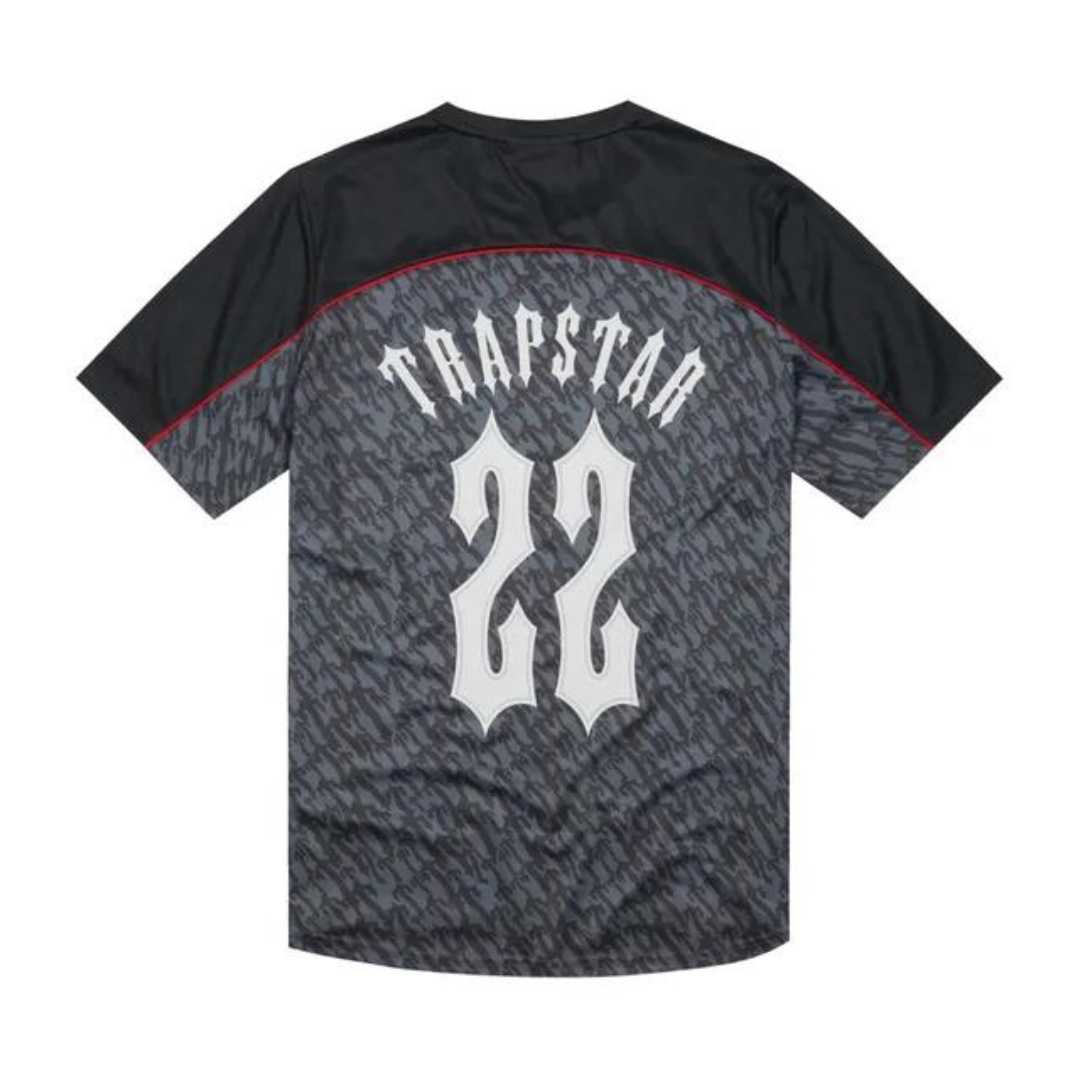 Trapstar T Monogram Football Jersey - Grey/Red