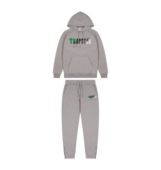 Trapstar Chenille Decoded Tracksuit - Grey/Green