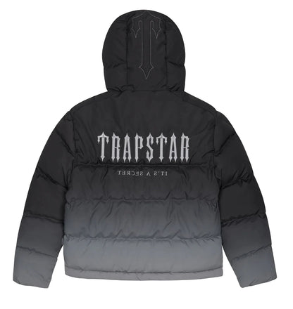 Trapstar Decoded Hooded Puffer Jacket 2.0 - Black Gradient