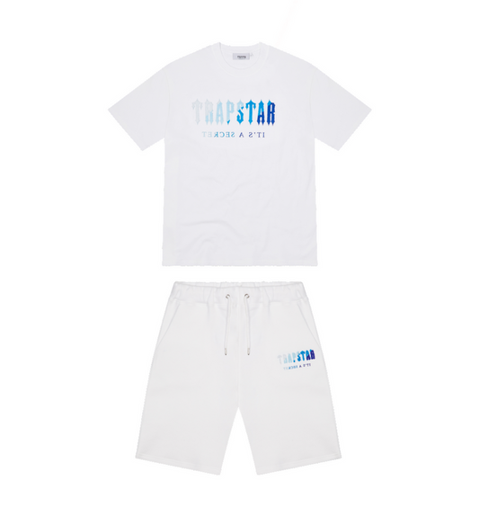 Trapstar Chenille Decoded Short Set - White Ice Flavours 2.0 Edition