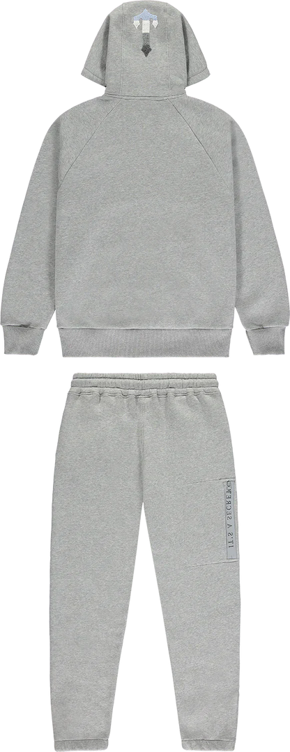 Trapstar Chenille Decoded 2.0 Hooded Tracksuit - Grey/ Ice Blue