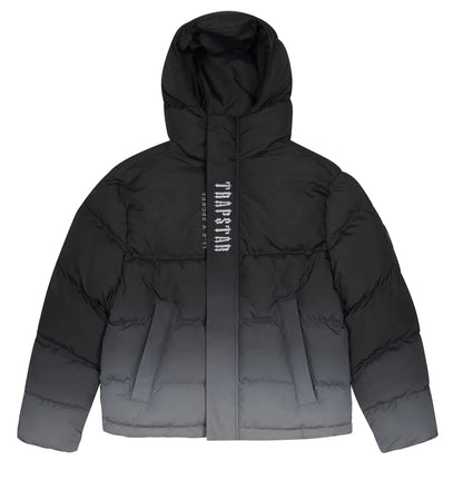 Trapstar Decoded Hooded Puffer Jacket 2.0 - Black Gradient