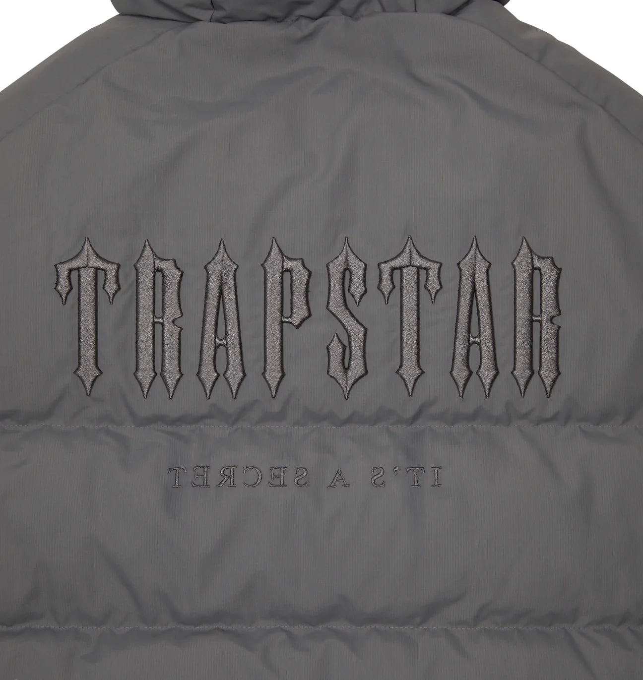 Trapstar Decoded Hooded Puffer 2.0 Jacket - Smoke Grey