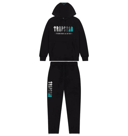 Trapstar Chenille Decoded 2.0 Hooded Tracksuit - Black / Teal